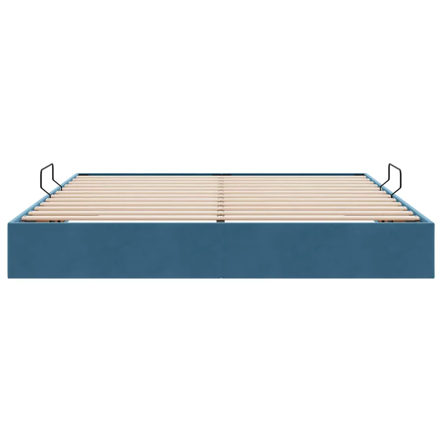 Cadre de lit ottoman Bleu foncé 180 x 200 cm Velours - 7