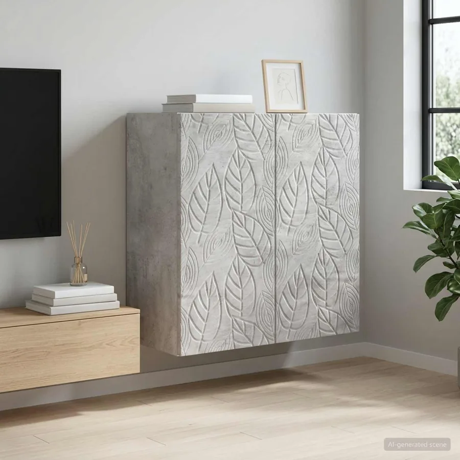 Armoire Murale Gris béton 59 x 31 x 60 cm Bois d'ingénierie