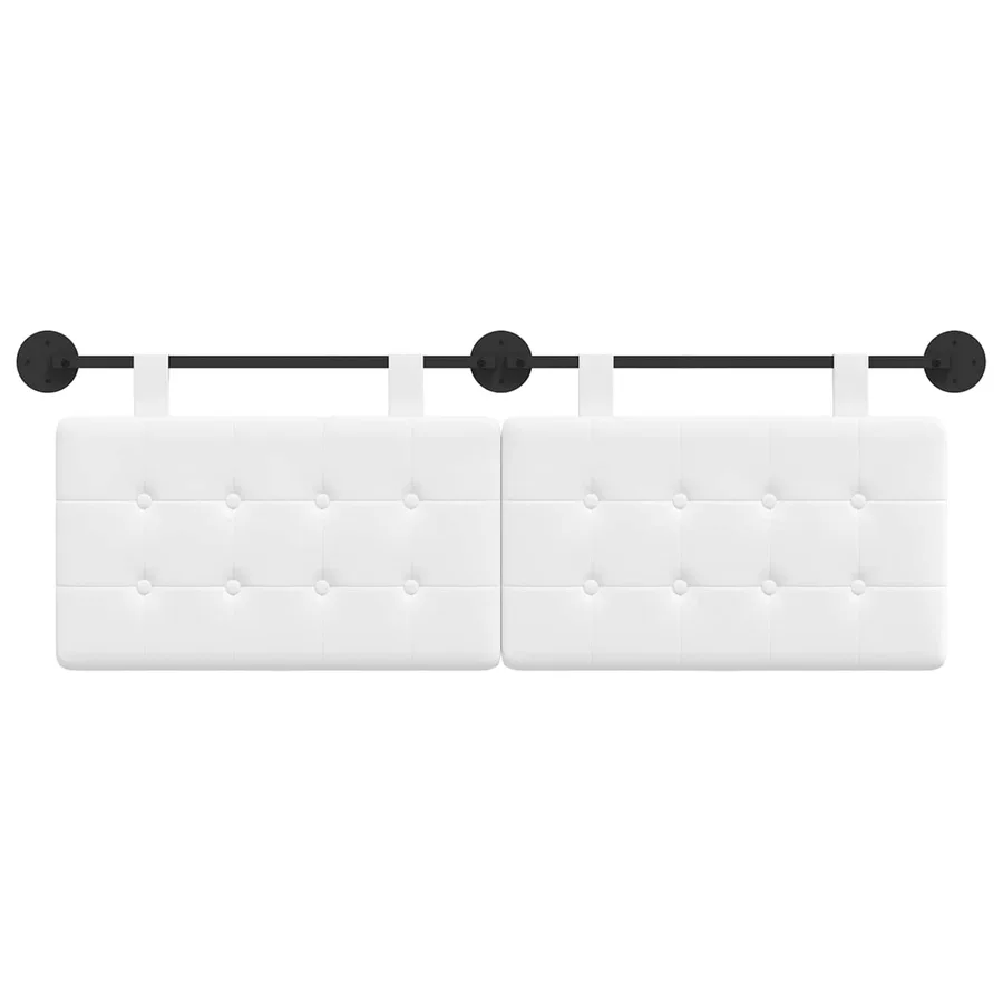 Tête de lit suspendue Blanc tissu - 5