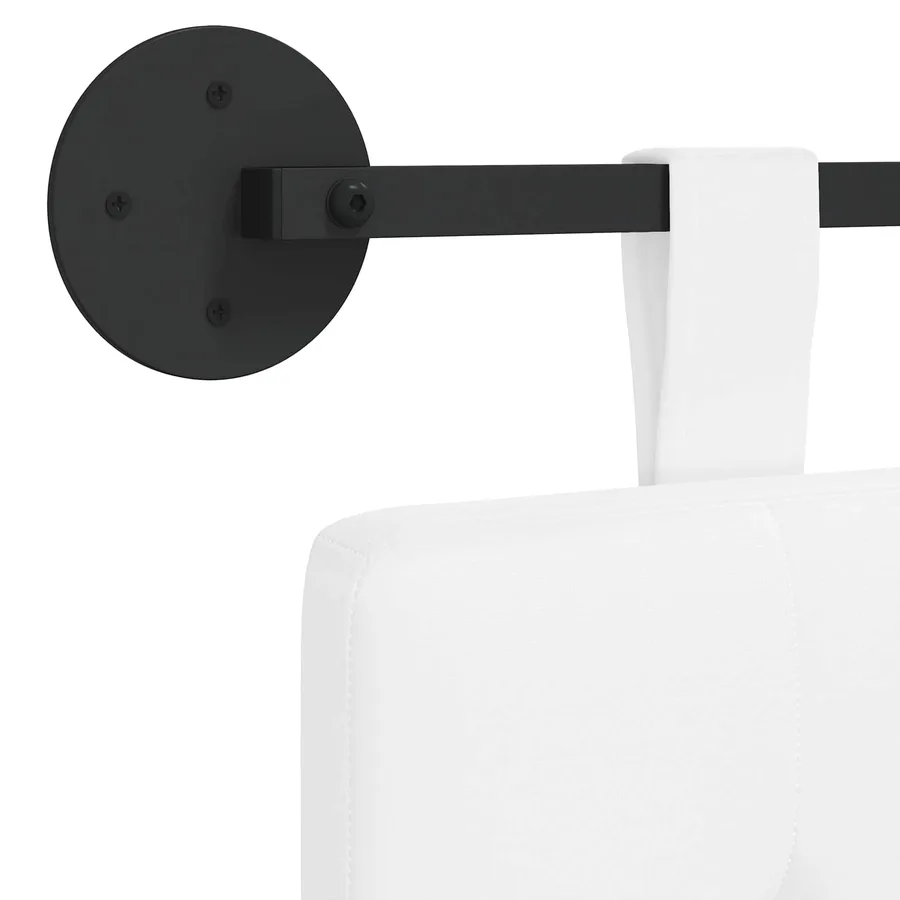 Tête de lit suspendue Blanc tissu - 9
