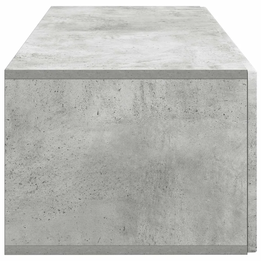 Meuble TV mural Gris béton 98 x 41 x 30 cm Bois d'ingénierie - 7