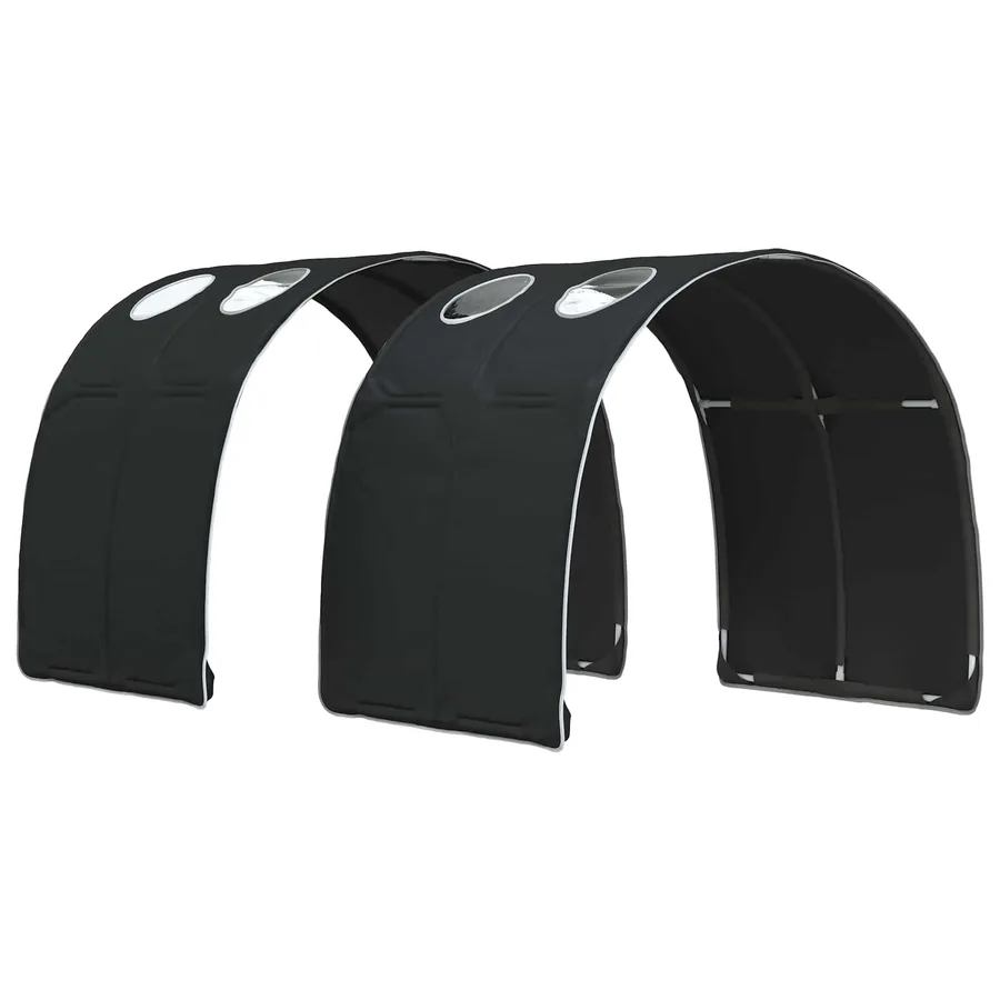 Lit haut pour enfants avec bureau 3 pc Blanc et noir - 5