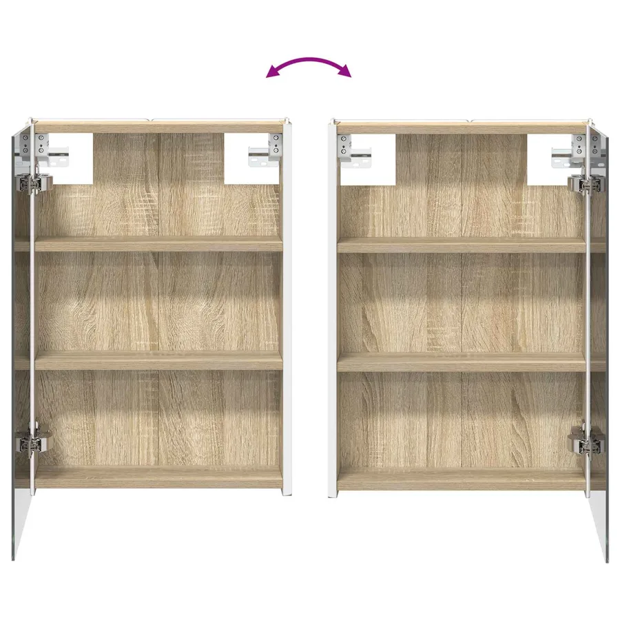 Ensemble de mobilier de salle de bain 4 pcs Chêne Sonoma - 11