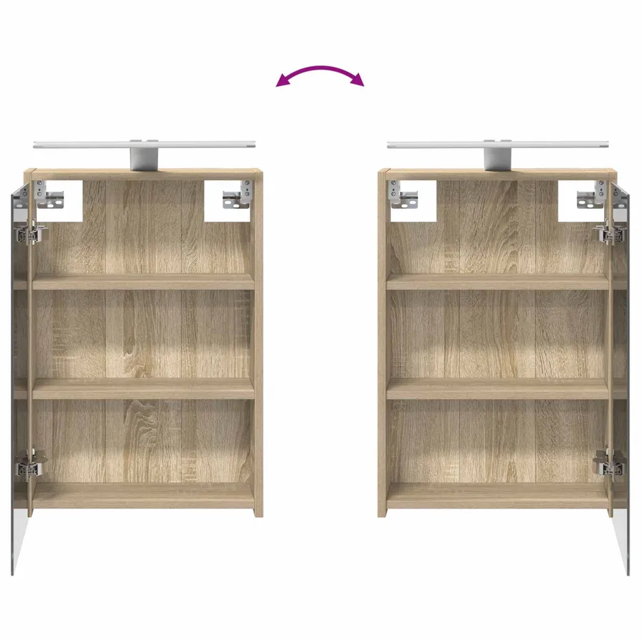 Ensemble de mobilier de salle de bain 4 pcs Chêne Sonoma - 11