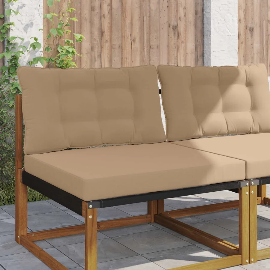 Coussin de canapé d'extérieur Polyester Taupe 80 x 68,5 x 8 cm