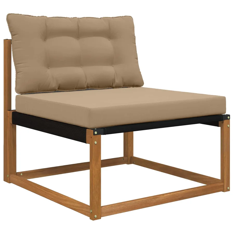 Coussin de canapé d'extérieur Polyester Taupe 80 x 68,5 x 8 cm - 3