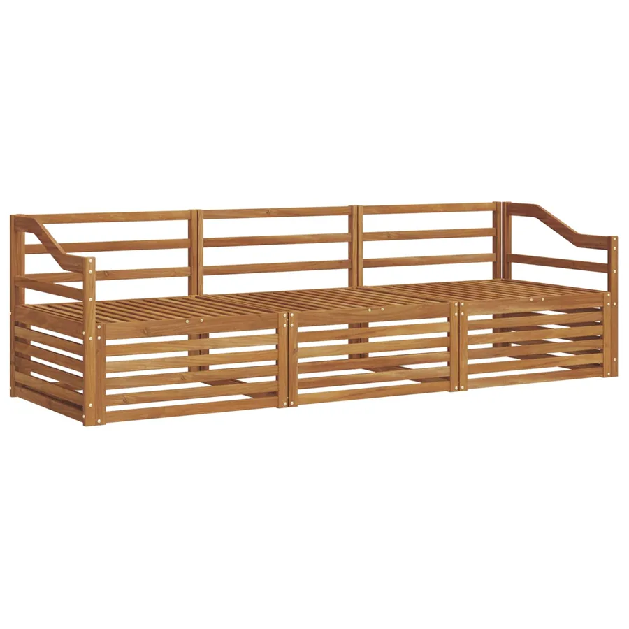 Ensemble de canapés d'extérieur 3 pcs Naturel - 2