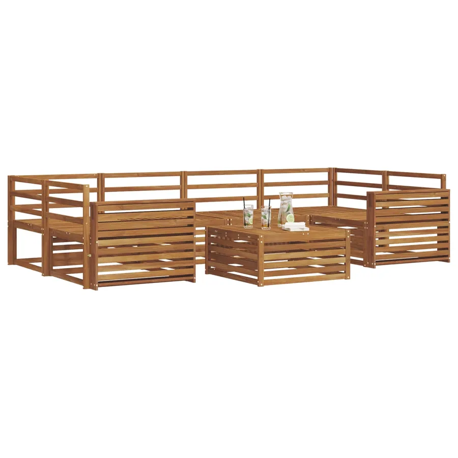 Ensemble de canapés d'extérieur 7 pcs Naturel - 3