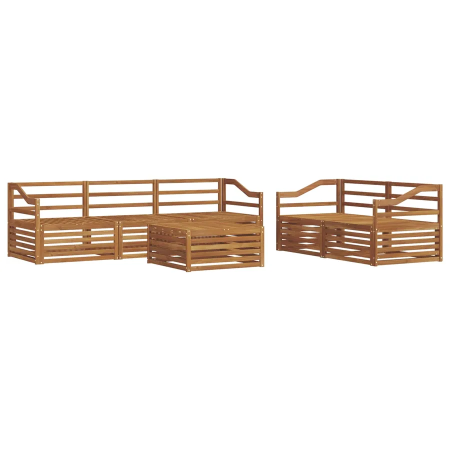 Ensemble de canapés d'extérieur 6 pcs Naturel - 2
