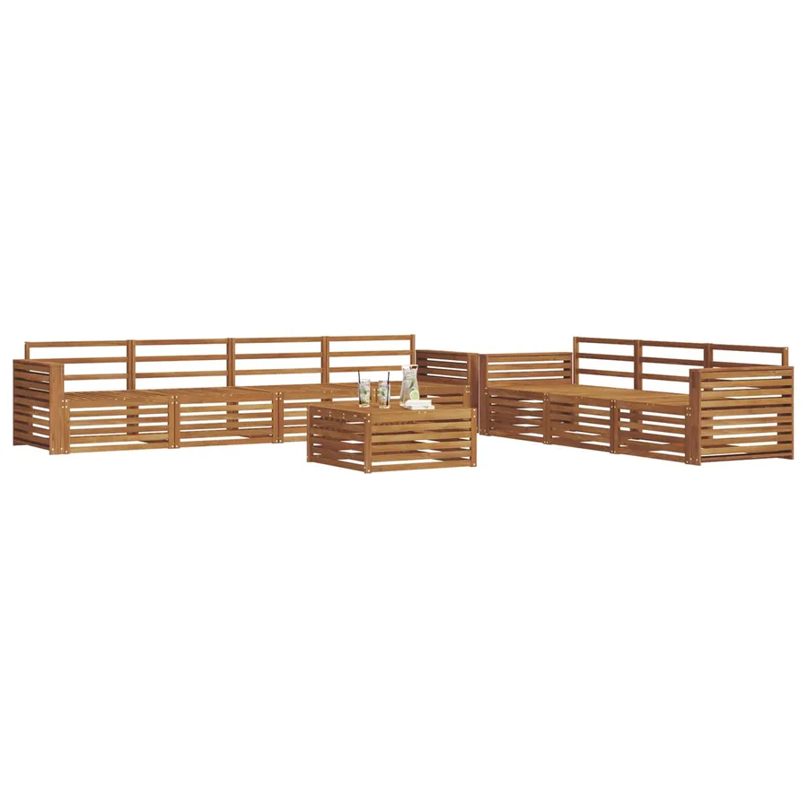 Ensemble de canapés d'extérieur 8 pcs Naturel - 3