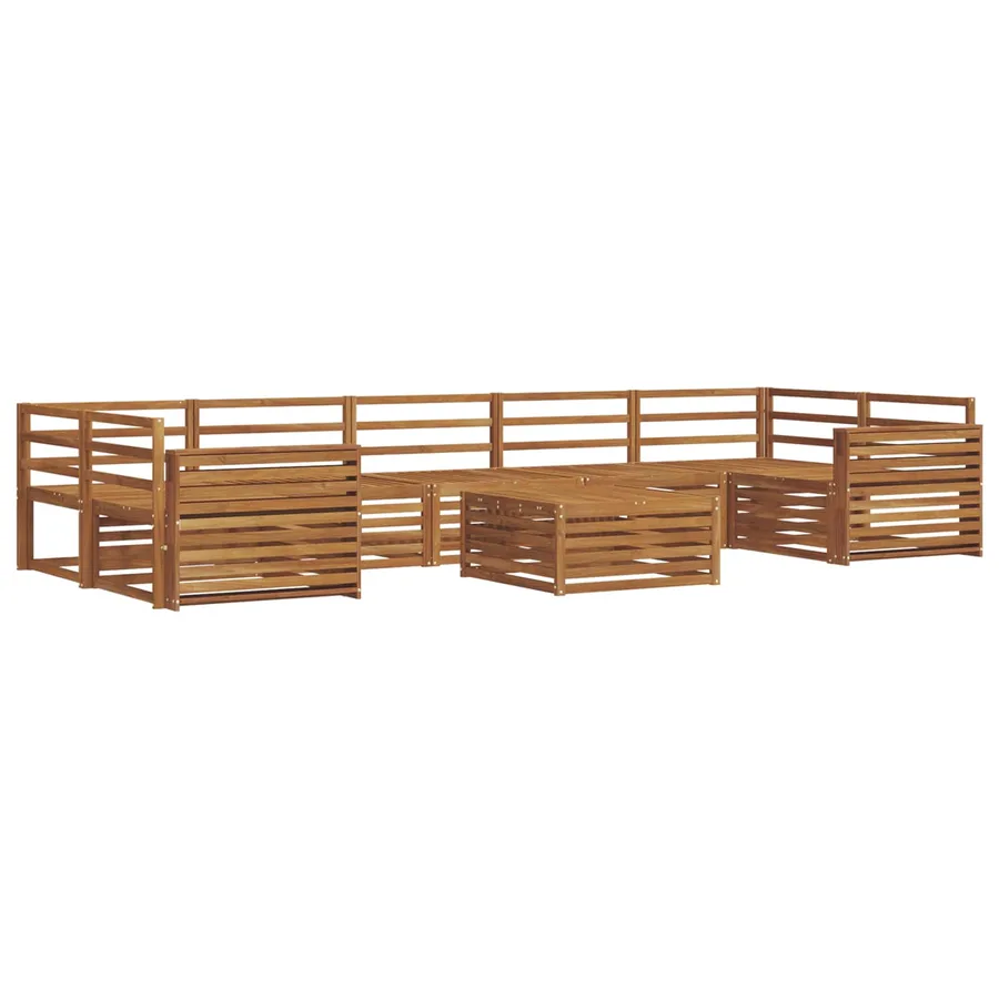 Ensemble de canapés d'extérieur 8 pcs Naturel - 2