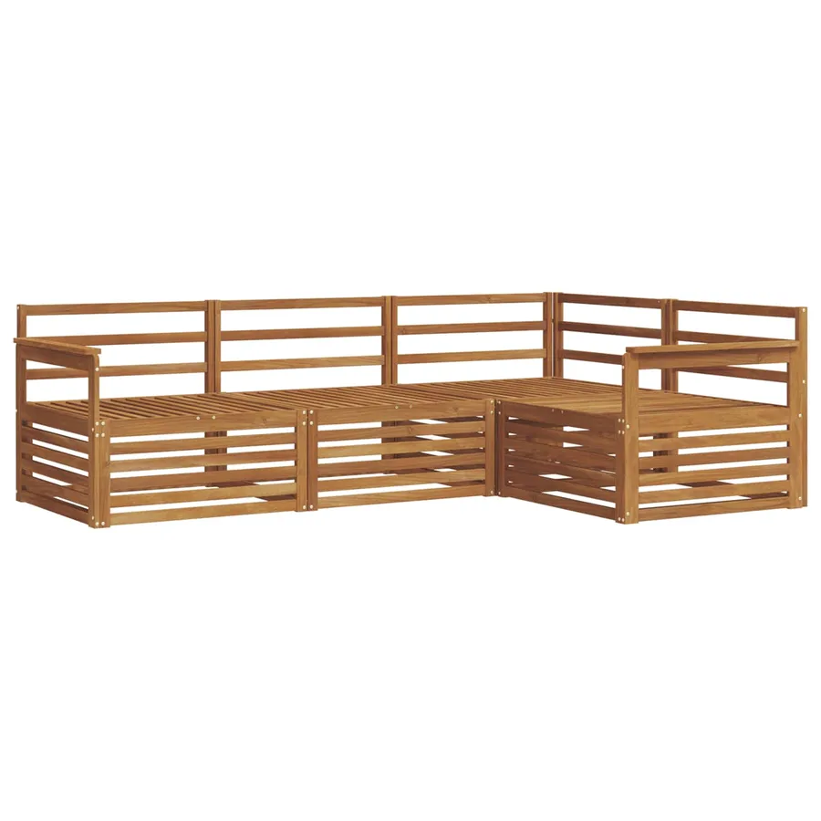 Ensemble de canapés d'extérieur 4 pcs Naturel - 2