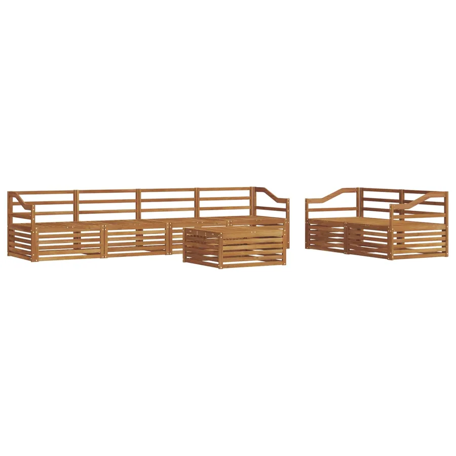 Ensemble de canapés d'extérieur 7 pcs Naturel - 2