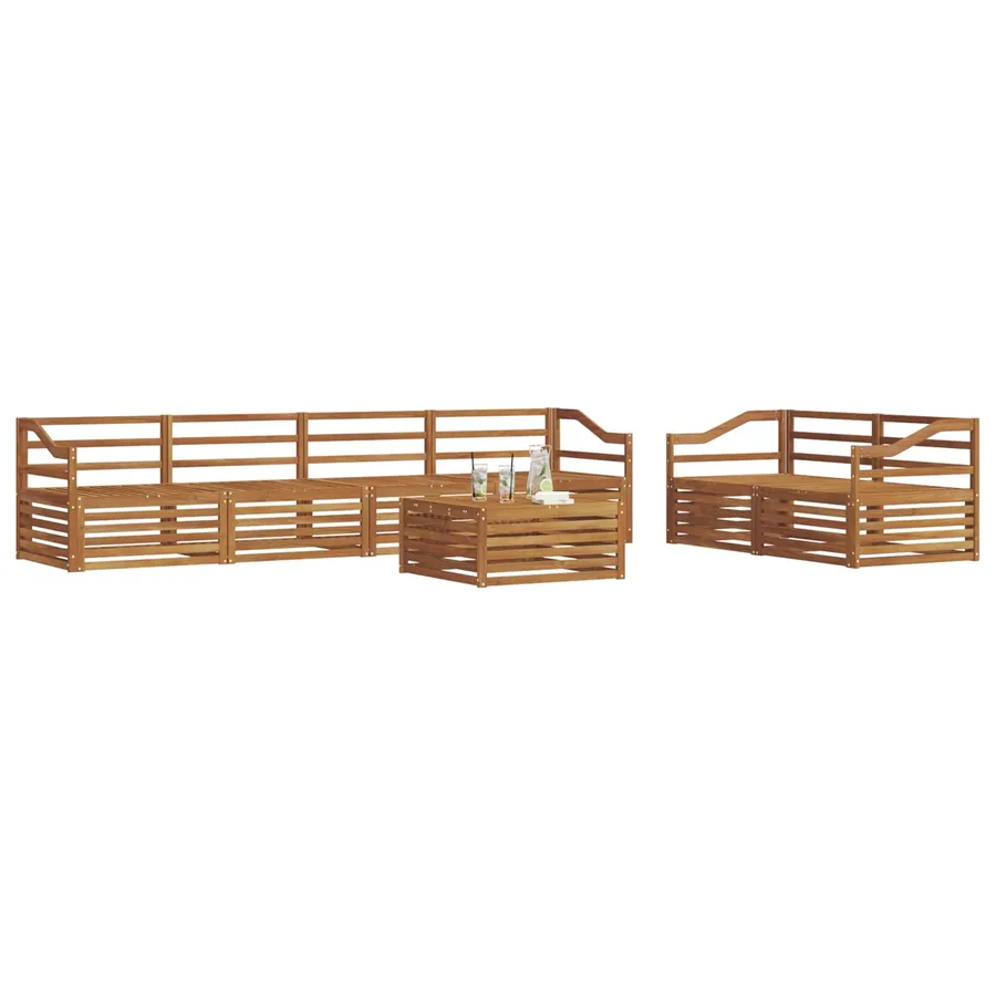 Ensemble de canapés d'extérieur 7 pcs Naturel - 3