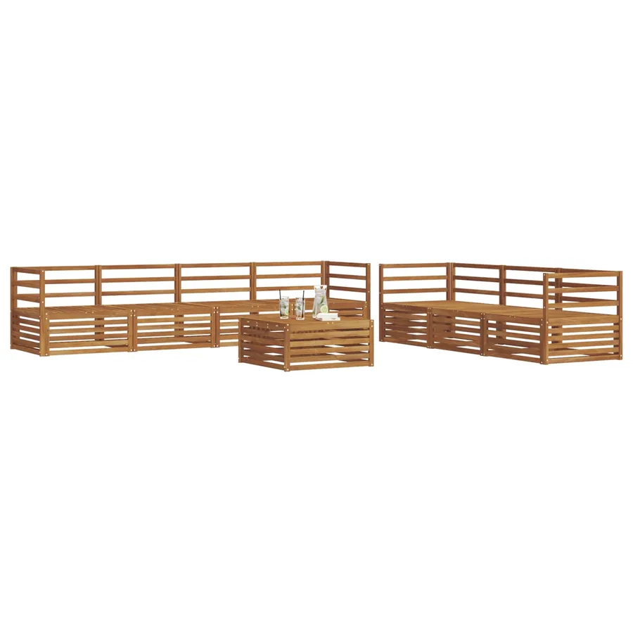 Ensemble de canapés d'extérieur 8 pcs Naturel - 3