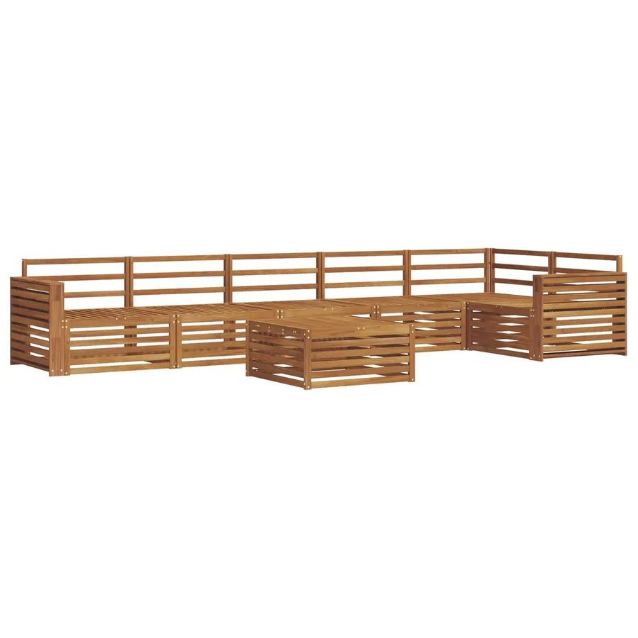 Ensemble de canapés d'extérieur 7 pcs Naturel - 2