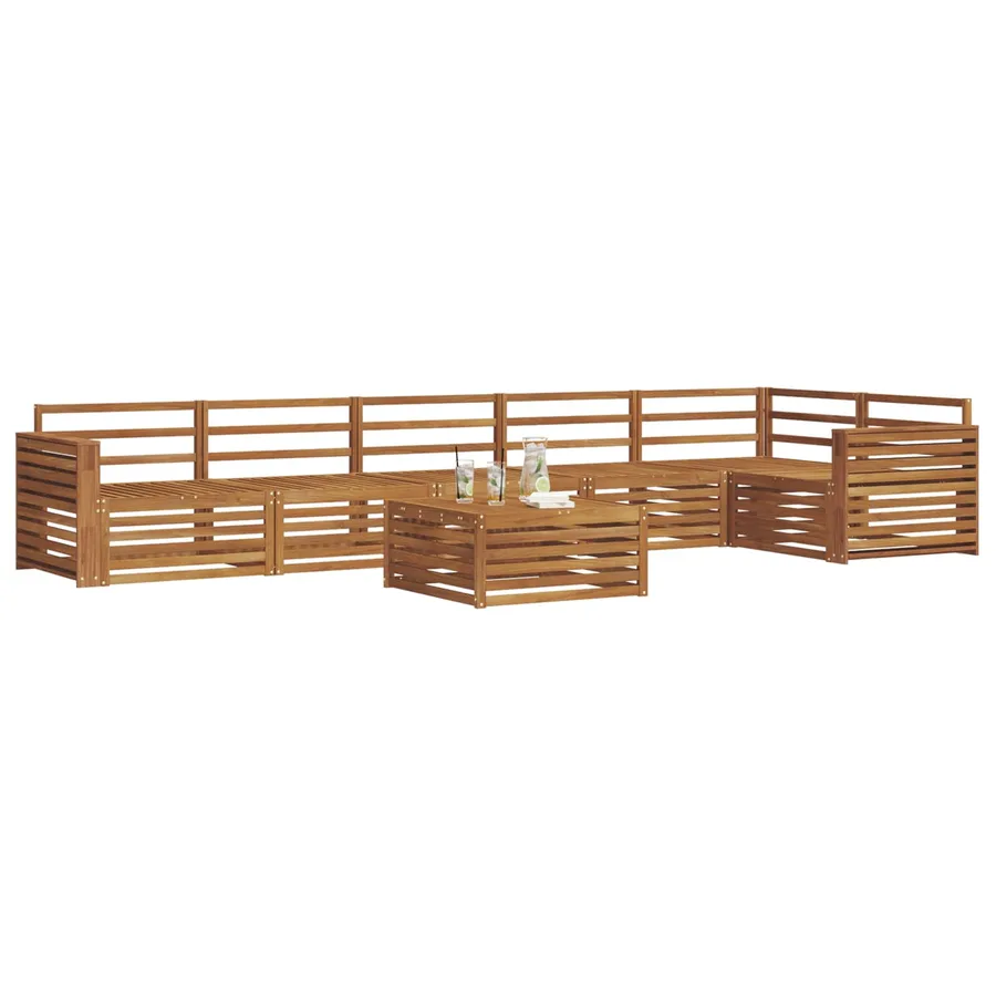 Ensemble de canapés d'extérieur 7 pcs Naturel - 3