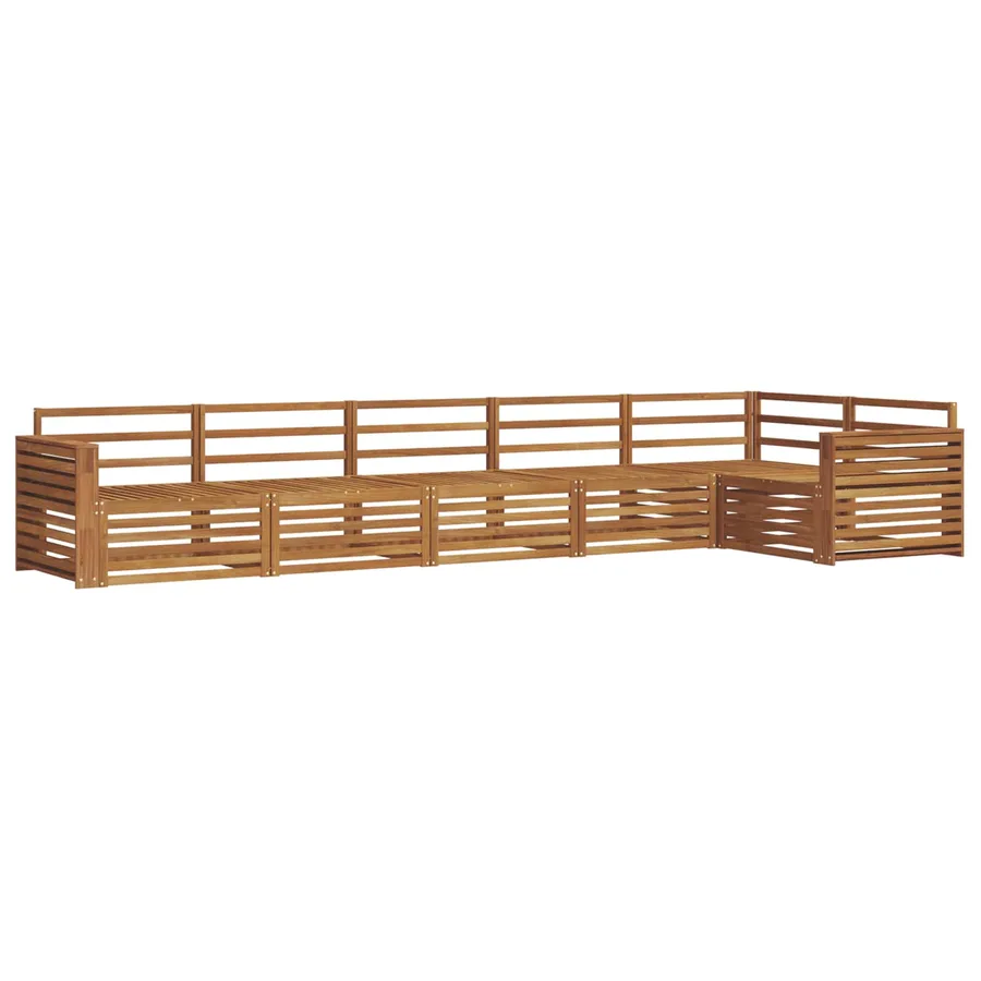 Ensemble de canapés d'extérieur 6 pcs Naturel - 2