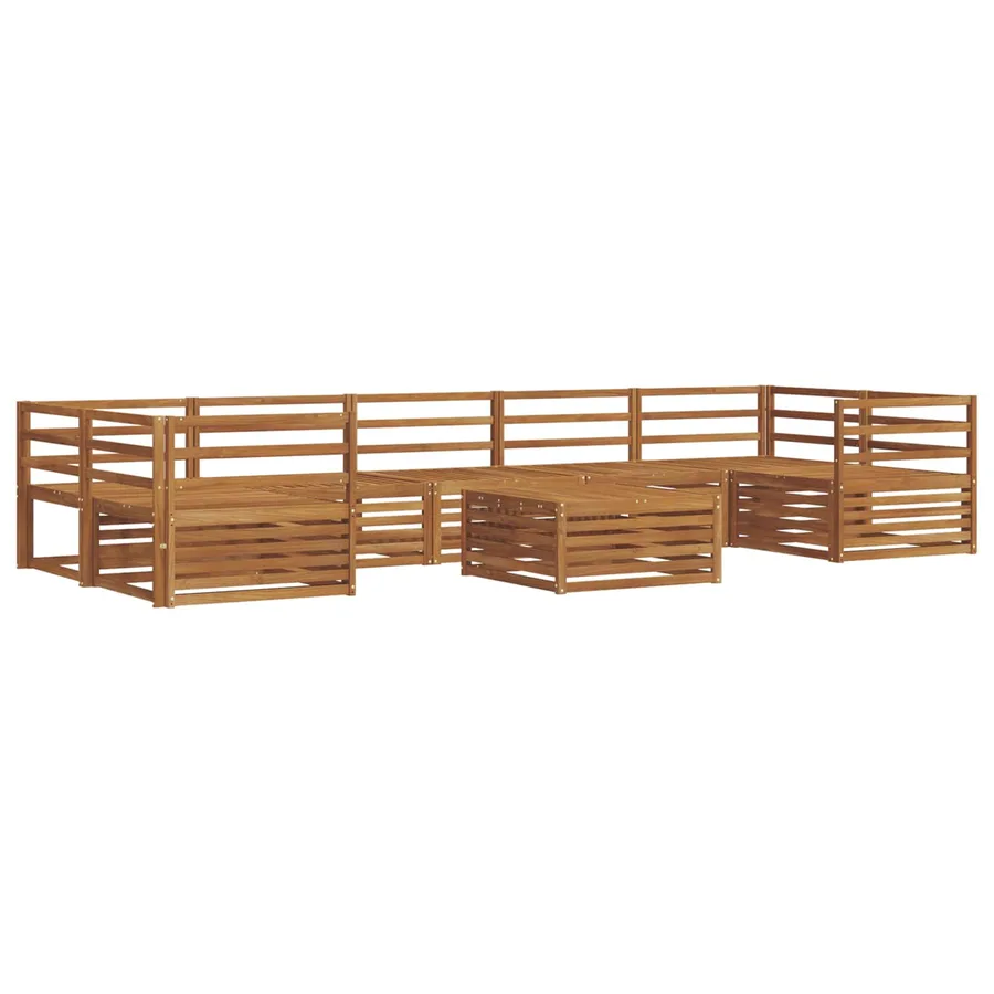 Ensemble de canapés d'extérieur 8 pcs Naturel - 2