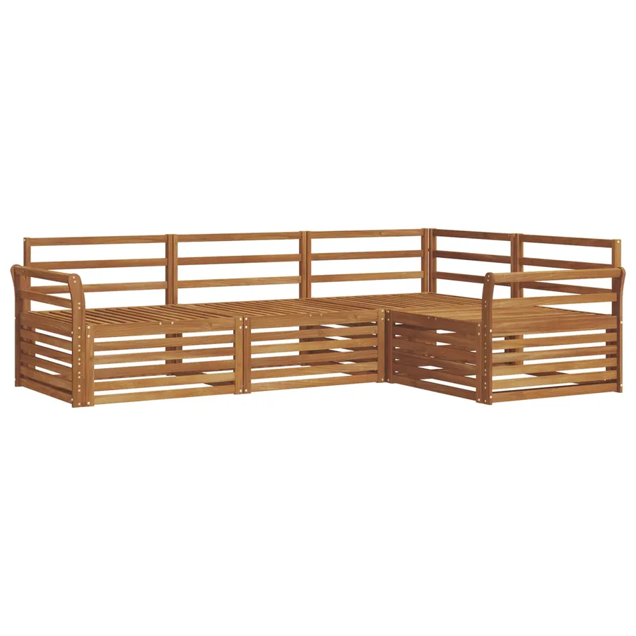 Ensemble de canapés d'extérieur 4 pcs Naturel - 2