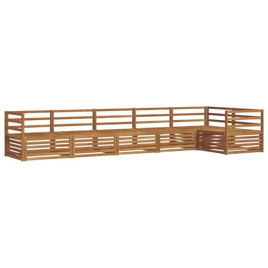 Ensemble de canapés d'extérieur 6 pcs Naturel - 2