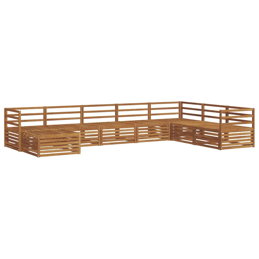 Ensemble de canapés d'extérieur 8 pcs Naturel - 2