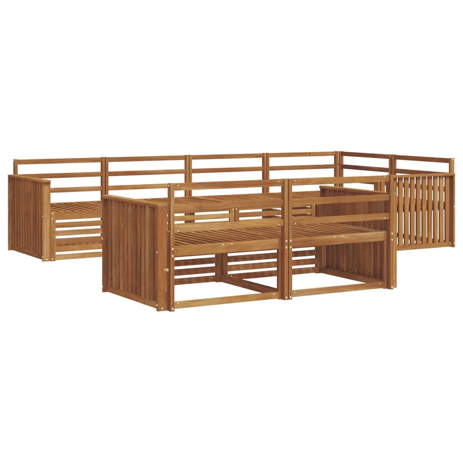 Ensemble de canapés d'extérieur 7 pcs Naturel - 2
