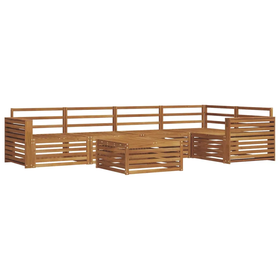 Ensemble de canapés d'extérieur 6 pcs Naturel - 2