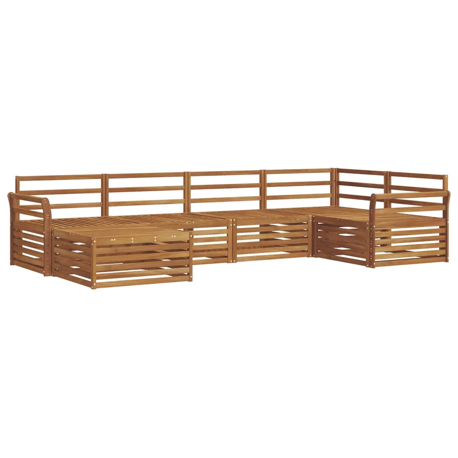 Ensemble de canapés d'extérieur 6 pcs Naturel - 2