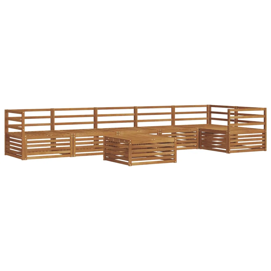 Ensemble de canapés d'extérieur 7 pcs Naturel - 2