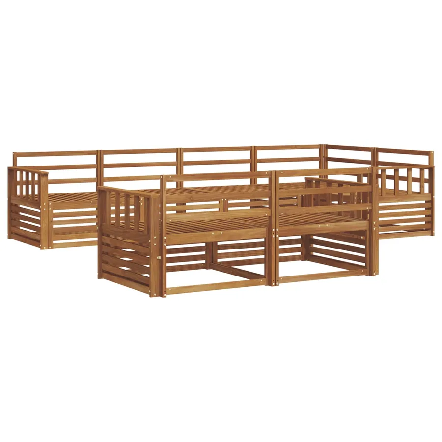 Ensemble de canapés d'extérieur 7 pcs Naturel - 2