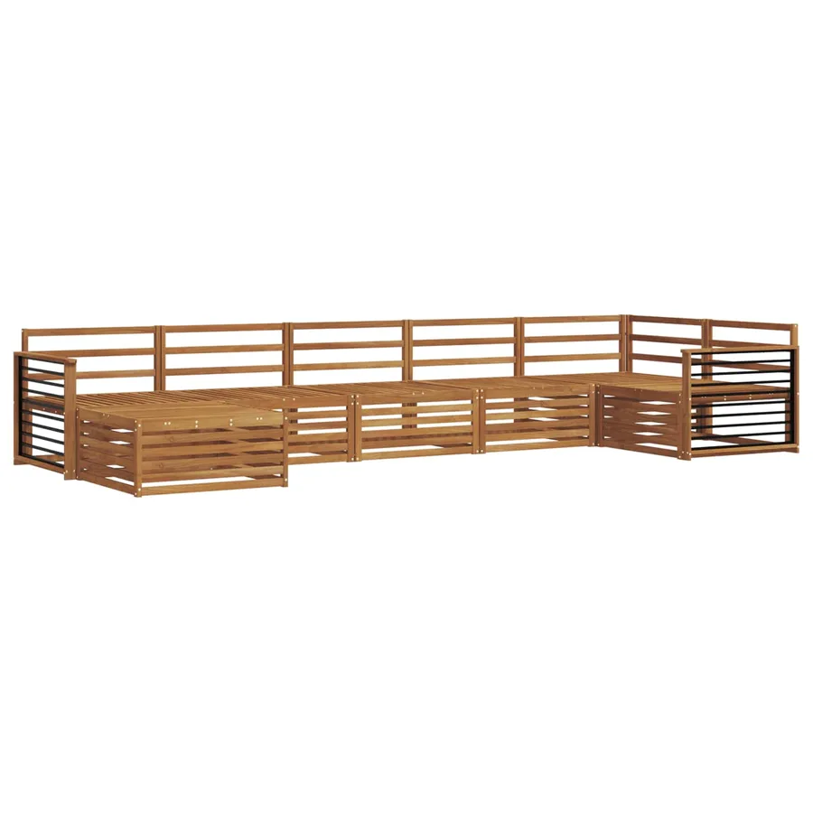 Ensemble de canapés d'extérieur 7 pcs Naturel - 2