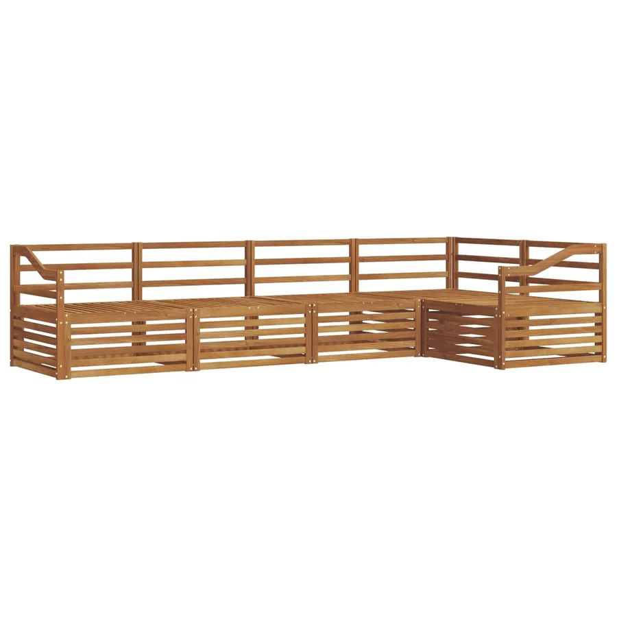 Ensemble de canapés d'extérieur 5 pcs Naturel - 2