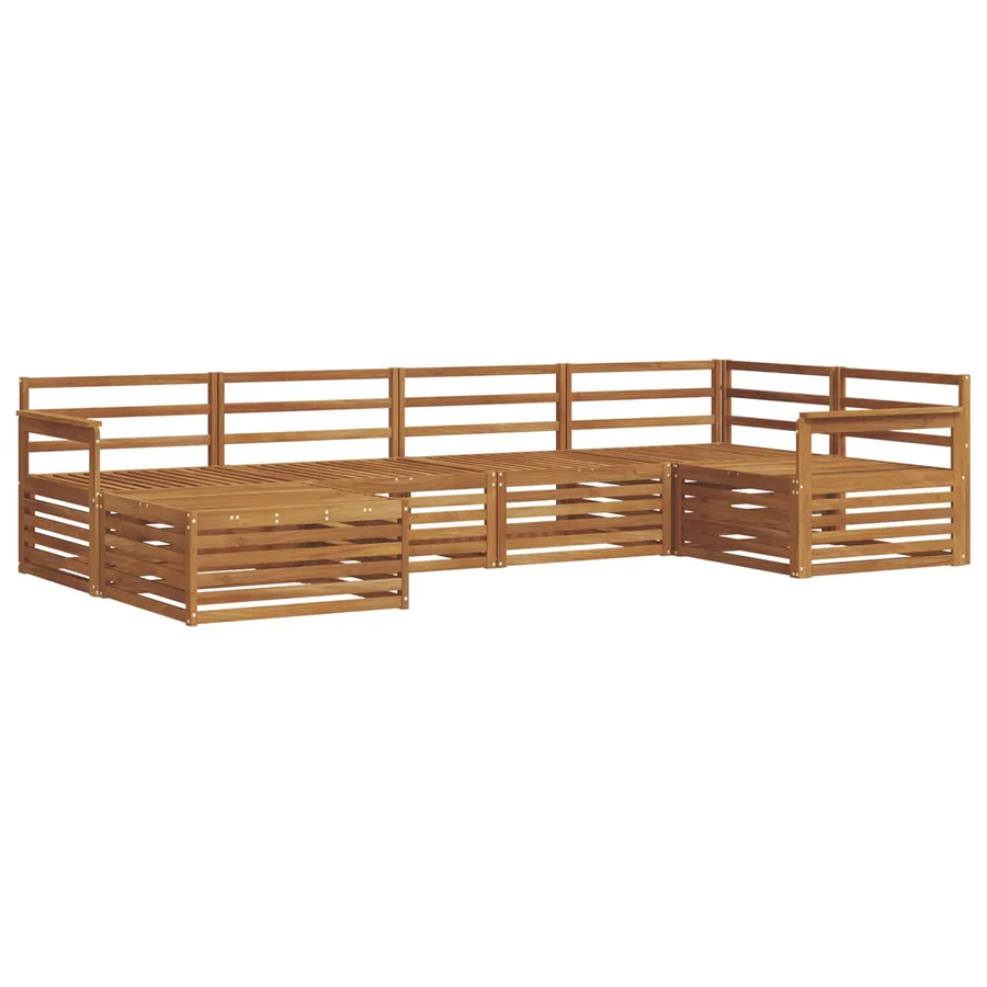 Ensemble de canapés d'extérieur 6 pcs Naturel - 2