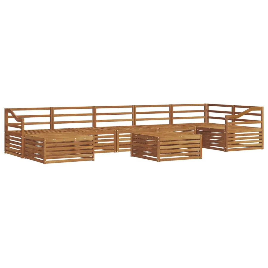 Ensemble de canapés d'extérieur 8 pcs Naturel - 2