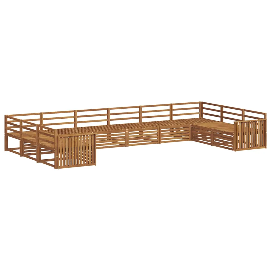 Ensembles de canapés 6 pc Naturel Bois d'Acacia Massif - 2