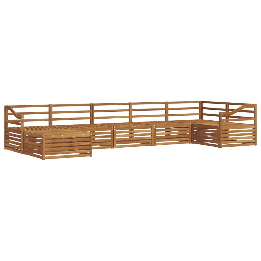 Ensemble de canapés d'extérieur 7 pcs Naturel - 2