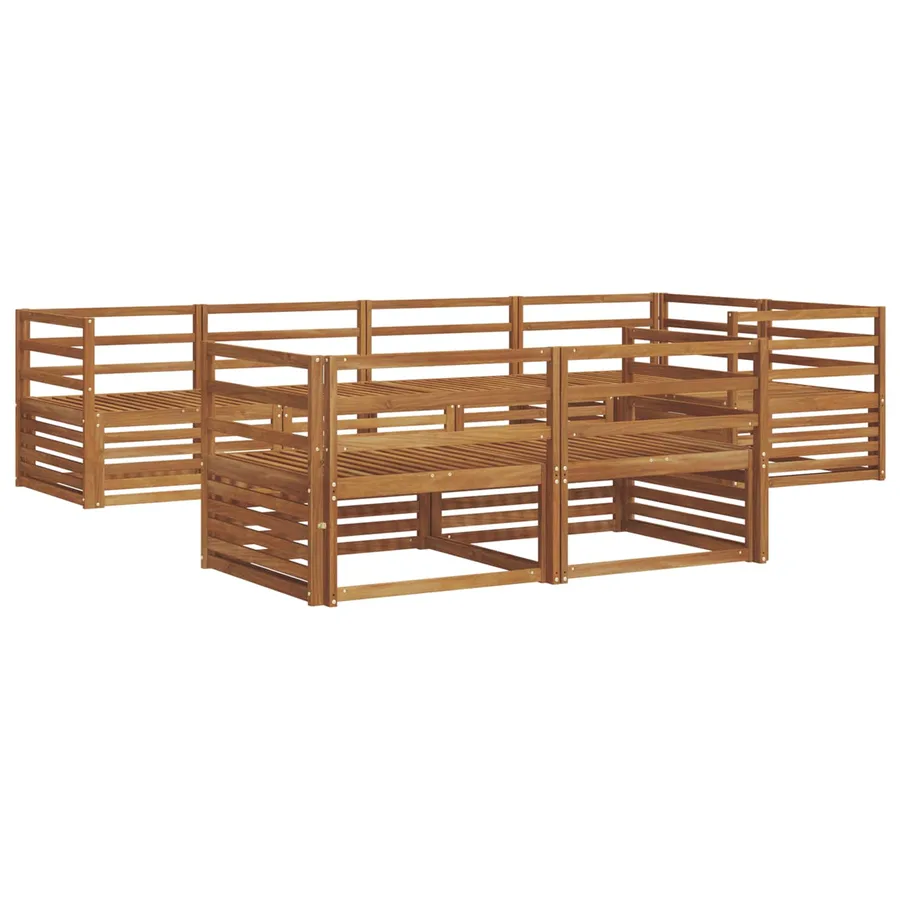 Ensemble de canapés d'extérieur 7 pcs Naturel - 2