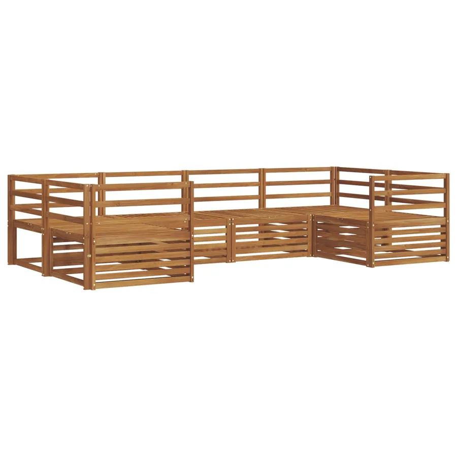 Ensemble de canapés d'extérieur 6 pcs Naturel - 2
