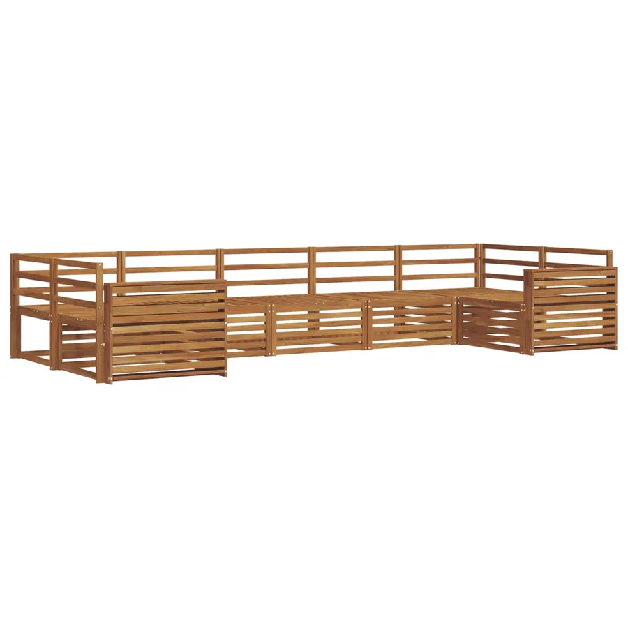 Ensemble de canapés d'extérieur 7 pcs Naturel - 2