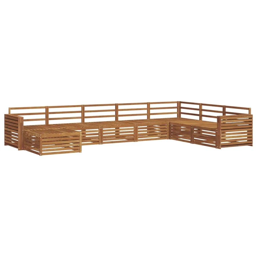 Ensemble de canapés d'extérieur 8 pcs Naturel - 2