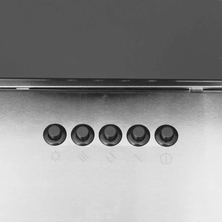 Hotte murale 90 cm Acier inoxydable et verre trempé Argenté - 7