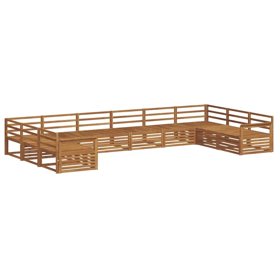 Ensembles de canapés 7 pc Naturel Bois d'Acacia Massif - 2