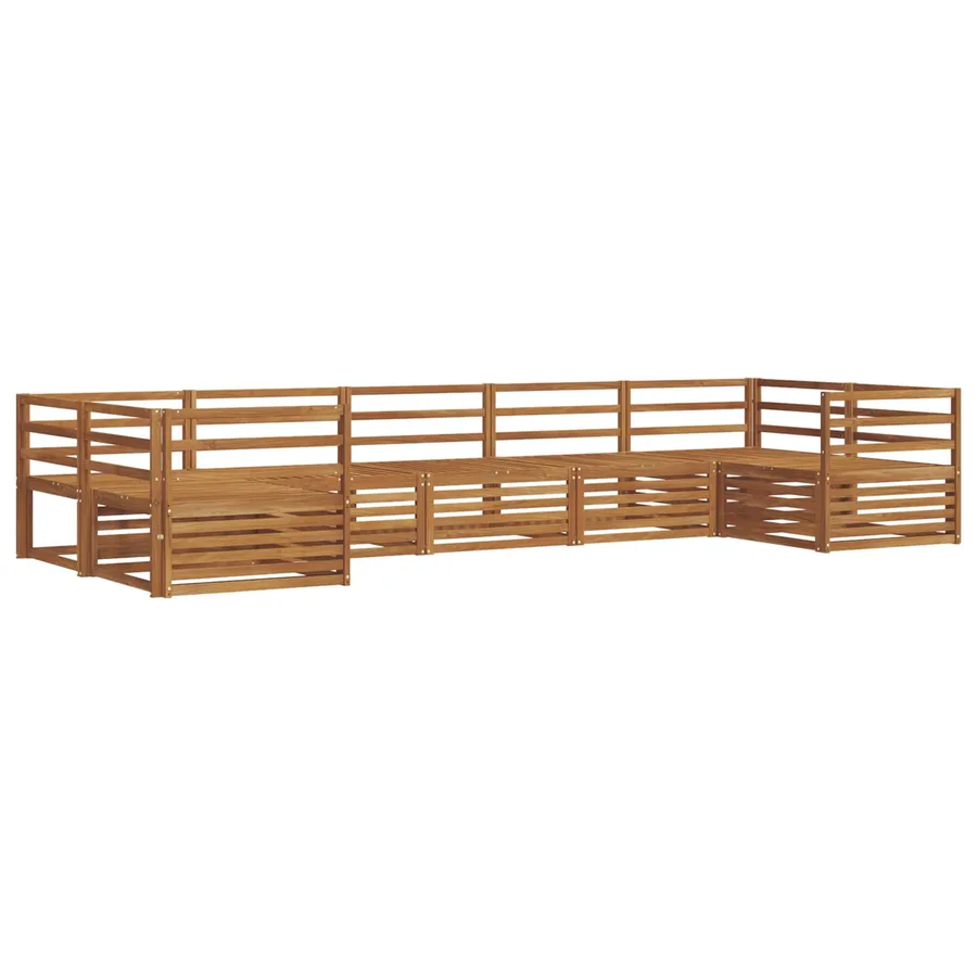 Ensemble de canapés d'extérieur 7 pcs Naturel - 2