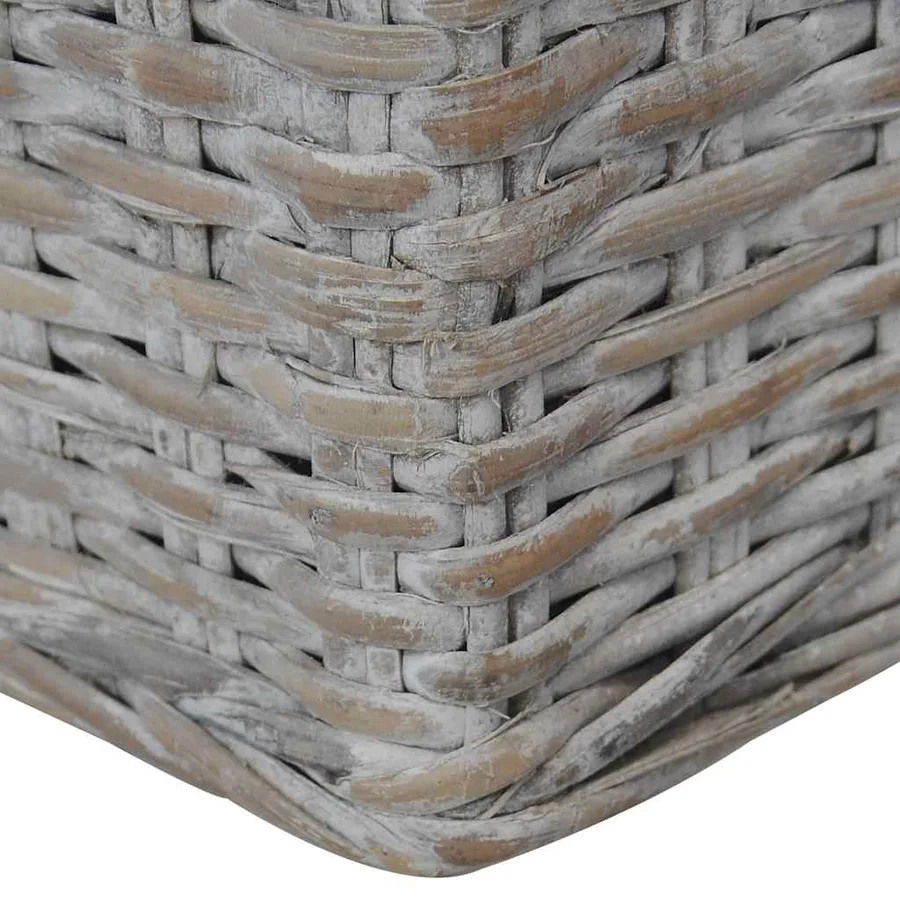 Ensemble de canapés 2 pcs avec coussins Gris Rotin naturel - 12