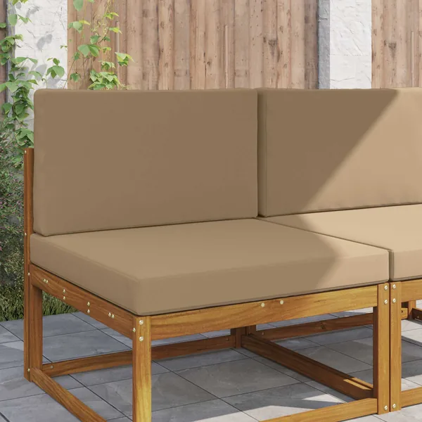 Coussin de canapé d'extérieur 2 pcs Taupe Polyester
