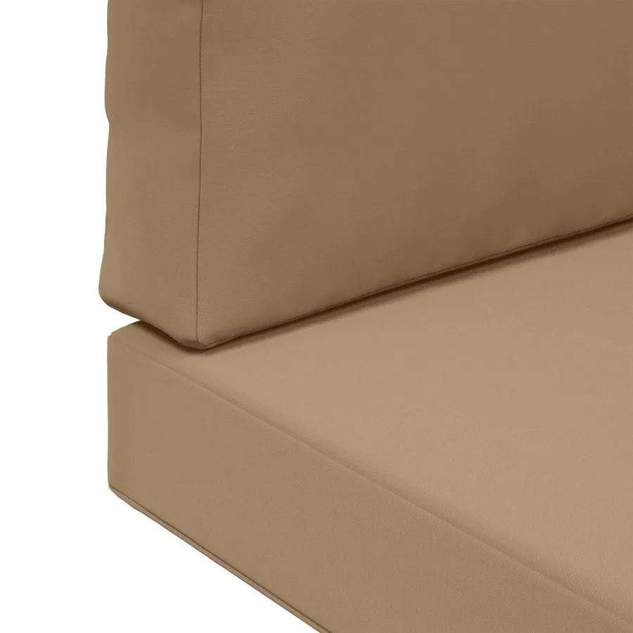 Coussin de canapé d'extérieur 2 pcs Taupe Polyester - 9