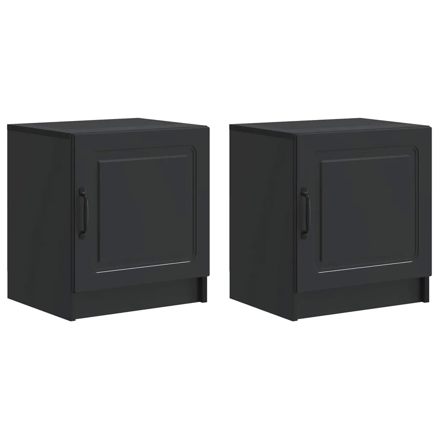 Cabinet de chevet 2 pcs Noir 43 x 34,5 x 47 cm - 2