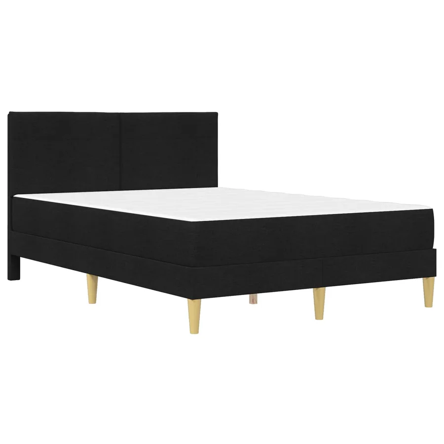 Cadre de lit Noir 140 x 190 cm Polyester - 3