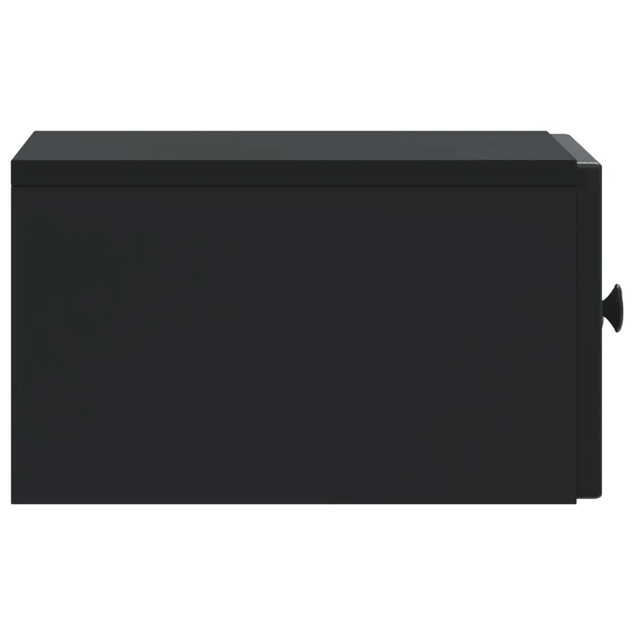 Cabinet de chevet mural avec tiroir Noir 33 x 34,5 x 20 cm - 6